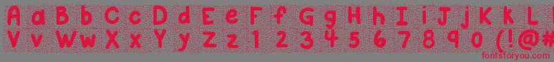 Kbsnowballin Font – Red Fonts on Gray Background
