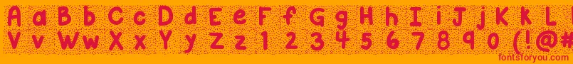 Kbsnowballin Font – Red Fonts on Orange Background