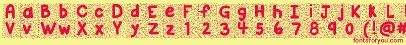 Kbsnowballin Font – Red Fonts on Yellow Background
