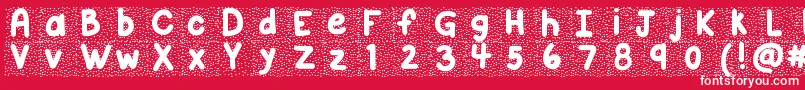 Kbsnowballin Font – White Fonts on Red Background