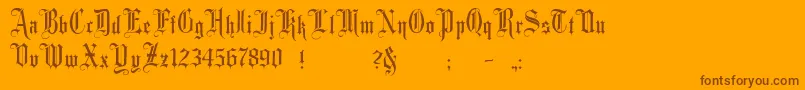 Minster1 Font – Brown Fonts on Orange Background