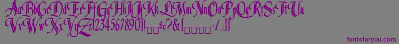 Louvaine Font – Purple Fonts on Gray Background