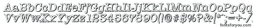 TypewritershadowItalic-Schriftart – Hohe Schriften