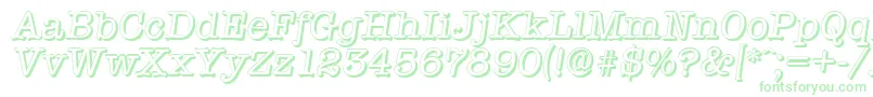 TypewritershadowItalic Font – Green Fonts