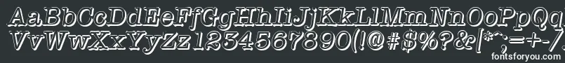 Шрифт TypewritershadowItalic – белые шрифты