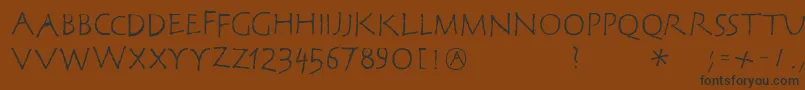 Шрифт Corrodetclassicaps – чёрные шрифты на коричневом фоне