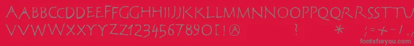 Corrodetclassicaps Font – Gray Fonts on Red Background
