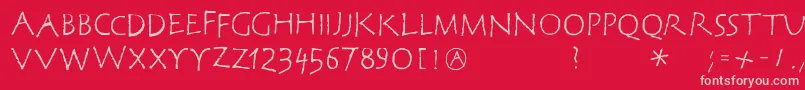 Corrodetclassicaps Font – Pink Fonts on Red Background