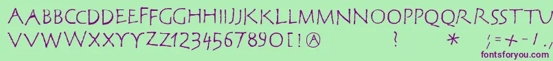 Corrodetclassicaps Font – Purple Fonts on Green Background