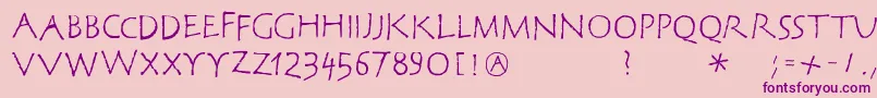 Corrodetclassicaps Font – Purple Fonts on Pink Background