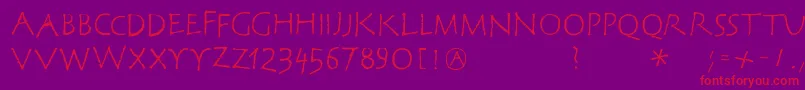 Corrodetclassicaps Font – Red Fonts on Purple Background