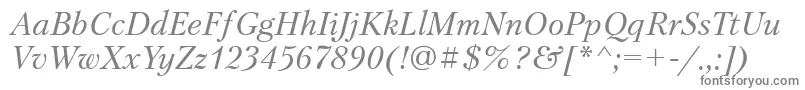 Czcionka PetersburgattItalic – szare czcionki