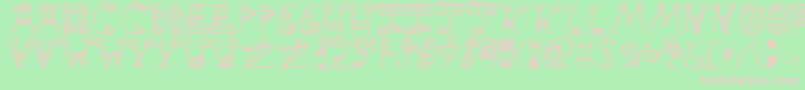 SlapstickDentalInc. Font – Pink Fonts on Green Background