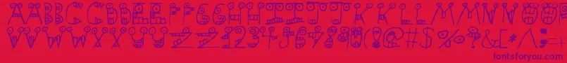 Подробнее о шрифте SlapstickDentalInc. Шрифт SlapstickDentalInc. – фиолетовые шрифты на красном фоне