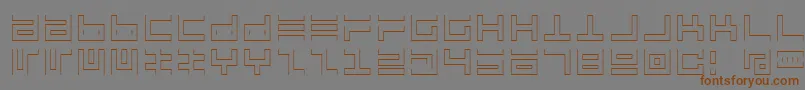 Atari1 Font – Brown Fonts on Gray Background