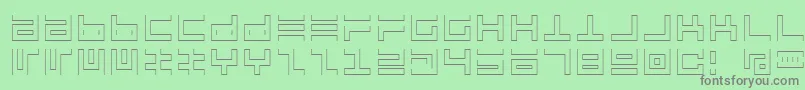 Atari1 Font – Gray Fonts on Green Background