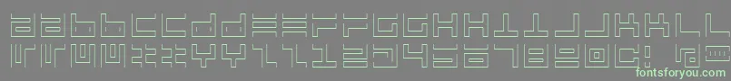 Шрифт Atari1 – зелёные шрифты на сером фоне