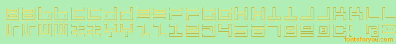 Atari1 Font – Orange Fonts on Green Background