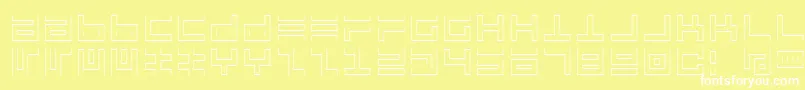 Atari1 Font – White Fonts on Yellow Background