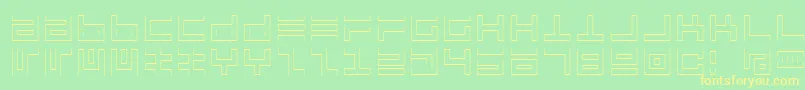 Atari1 Font – Yellow Fonts on Green Background