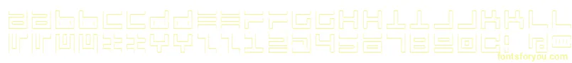 Atari1-fontti – keltaiset fontit valkoisella taustalla