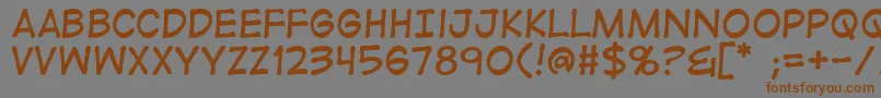 Digistrip Font – Brown Fonts on Gray Background