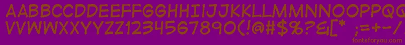 Digistrip Font – Brown Fonts on Purple Background
