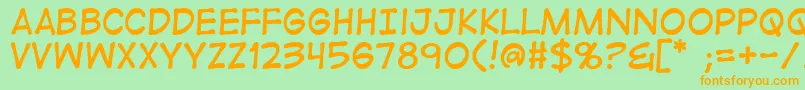 Digistrip Font – Orange Fonts on Green Background