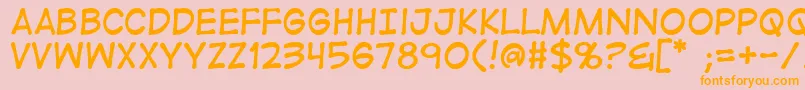 Digistrip Font – Orange Fonts on Pink Background