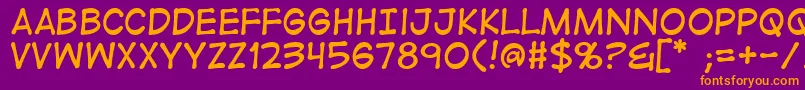 Digistrip Font – Orange Fonts on Purple Background
