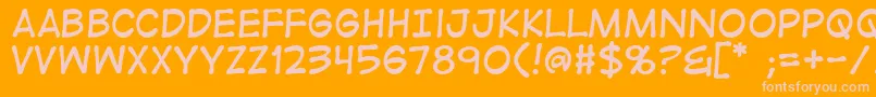 Digistrip Font – Pink Fonts on Orange Background