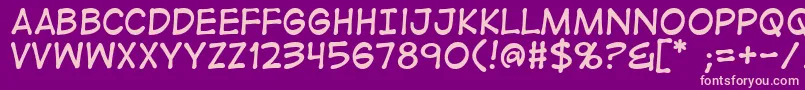 Digistrip Font – Pink Fonts on Purple Background
