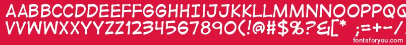 Digistrip Font – White Fonts on Red Background