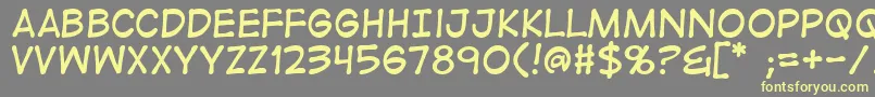 Digistrip Font – Yellow Fonts on Gray Background