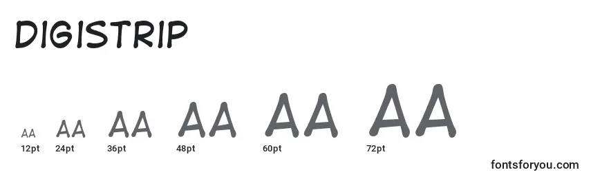 Digistrip Font Sizes