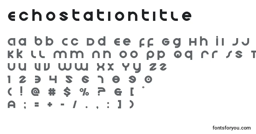 A fonte Echostationtitle – alfabeto, números, caracteres especiais