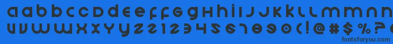 Echostationtitle Font – Black Fonts on Blue Background