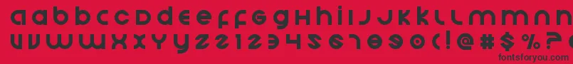 フォントEchostationtitle – 赤い背景に黒い文字