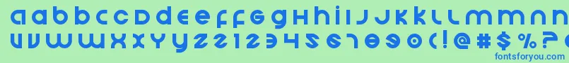 Echostationtitle Font – Blue Fonts on Green Background