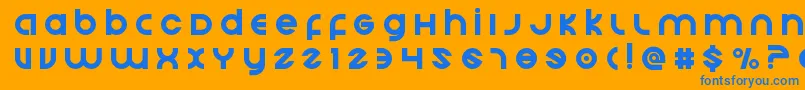 Echostationtitle Font – Blue Fonts on Orange Background