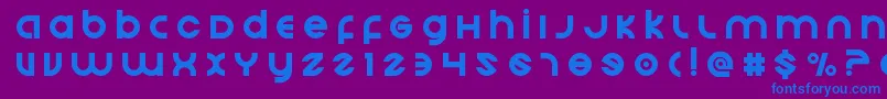 Echostationtitle Font – Blue Fonts on Purple Background