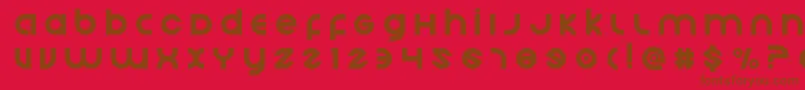 Police Echostationtitle – polices brunes sur fond rouge