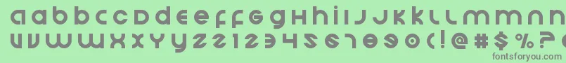 Echostationtitle-Schriftart – Graue Schriften auf grünem Hintergrund
