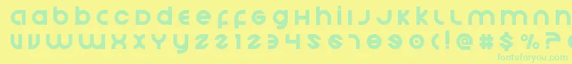 Echostationtitle Font – Green Fonts on Yellow Background