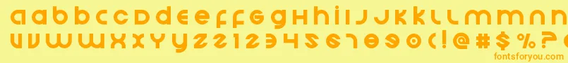 Echostationtitle Font – Orange Fonts on Yellow Background