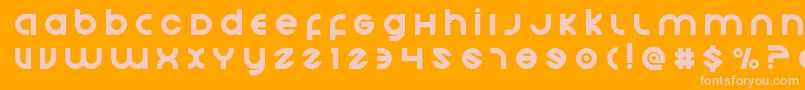 Echostationtitle Font – Pink Fonts on Orange Background