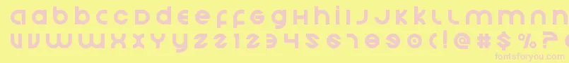 Echostationtitle Font – Pink Fonts on Yellow Background