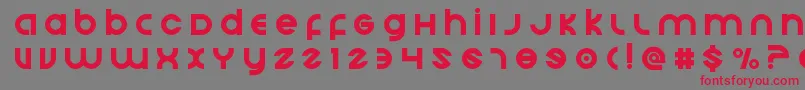 Echostationtitle-Schriftart – Rote Schriften auf grauem Hintergrund