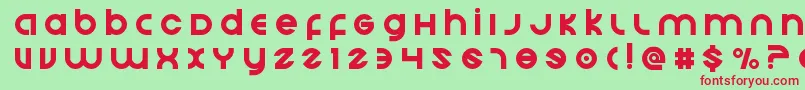 Czcionka Echostationtitle – czerwone czcionki na zielonym tle