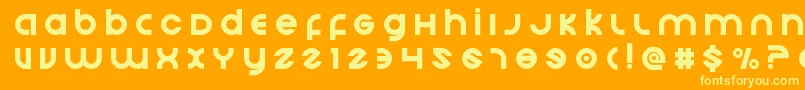 Echostationtitle Font – Yellow Fonts on Orange Background